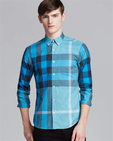 burberry brit check sport shirt|Burberry men's button up shirt.